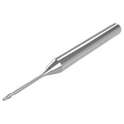 3mm Dia. - 3mm LOC - 57mm OAL 2 FL Ball Nose Carbide End Mill with 3mm Reach - Uncoated - Caliber Tooling