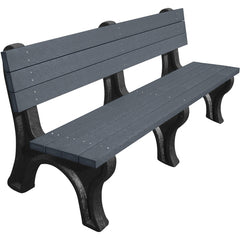 Bench Deluxe Backed 2672 Bk Leg Charcoal Seat - Exact Industrial Supply