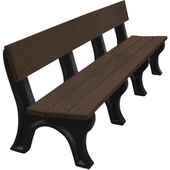 Bench Landmark Backed 96 Bk Leg Brown Seat - Exact Industrial Supply