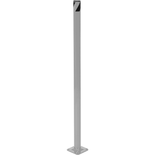 Steel Pipe Safety Bollard 36″ × 1.75″ Silver