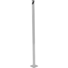 Steel Pipe Safety Bollard 42″ × 1.75″ Silver