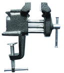 3" Light  Duty Clamp on Vise - Cast Iron - Serrated Jaws - Cast in Pipe Jaws - Caliber Tooling