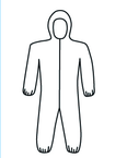 White SMMMS Coverall w/ Zipper Front, Hood, Elastic Wrists & Ankles 3XL - Caliber Tooling