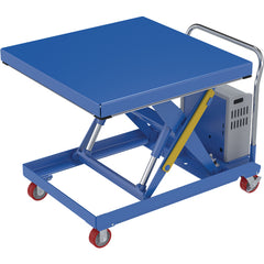 Hydraulic Elevating Cart 42 × 42 2000 12V Dc - Exact Industrial Supply