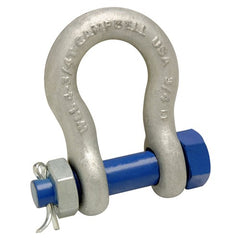 1/4″ Anchor Shackle, Bolt Type, Forged Carbon Steel, Galvanized - Caliber Tooling