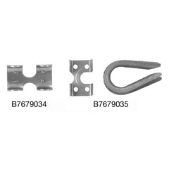 1/2″ Rope Clamp, Zinc Plated, 2 pcs per Bag - Caliber Tooling