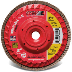 6″ × 5/8″-11 - 80 Grit - Z3 XL Compact Trimmable Flap Disc with Hub - Caliber Tooling