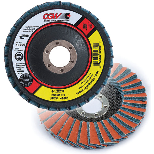 4 1/2″ × 7/8 - Coarse - Type 29 Interleaf Flap Disc - Caliber Tooling