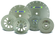 5 x 5/8-11 - 24 Grit - Diamond X Depressed Center Grinding Wheels - Type 29 - Caliber Tooling