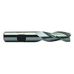 7/8 Dia. x 4 Overall Length 3-Flute Square End High Speed Steel SE End Mill-Round Shank-Center Cut-Uncoated - Caliber Tooling