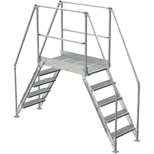 Galvanized Cross-Over Ladder 103.5 × 92.15″ 5 Step