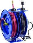 #C-L350-5012-A For 3/8" x 50' Hose Dual Purpose Electric/Air Spring Rewind Reels - Caliber Tooling