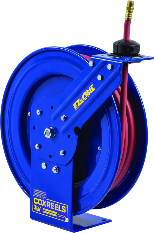 #EZ-P-LP-350 For 3/8" x 50' Hose Safety Series Spring Rewind Hose Reel - Caliber Tooling