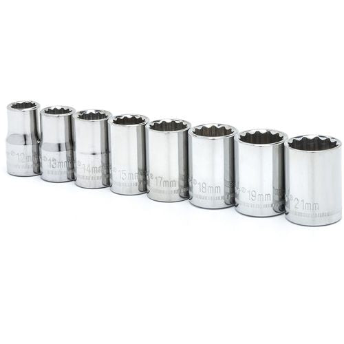 8 Pc. 1/2″ Drive Socket Set, Metric