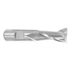 1-1/2 Dia. x 4 Overall Length 2-Flute Square End High Speed Steel SE End Mill-Round Shank-Center Cut-Uncoated - Caliber Tooling