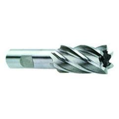 3/4 Dia. x 3-3/4 Overall Length 4-Flute Square End High Speed Steel SE End Mill-Round Shank-Center Cut-Uncoated - Caliber Tooling