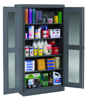 36"W x 18"D x 72"H C-Thru Storage Cabinet, Knocked-Down, with 4 Adj. Shelves, Easy Viewing into Cabinet - Caliber Tooling