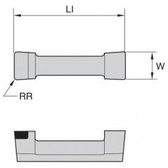 528301 1/8 WOC .010 CR INS DOGBONE - Caliber Tooling