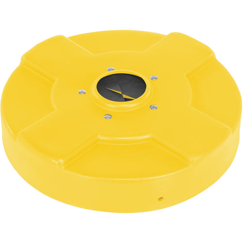 Drum Recyc Lid Flap 30 Gal(Closed) Yellow - Exact Industrial Supply