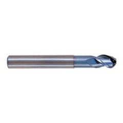 1/2" Dia. - 3" OAL - TiCN CBD-Ball Nose HP End Mill-3 FL - Caliber Tooling