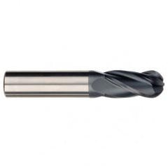 1/4" Dia. - 4" OAL - AlTiN CBD - Ball End SE EM - 4 FL - Caliber Tooling