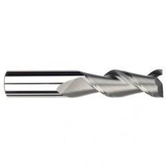 3/8" Dia. - 1-1/2" LOC - 3-1/4" OAL - .015 Radius 2 FL Carbide S/E HP End Mill-Uncoated - Caliber Tooling