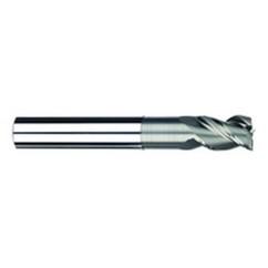 3/8" Dia. - 1/2" LOC - 4" OAL - 3 FL Carbide S/E HP End Mill-Uncoated - Caliber Tooling