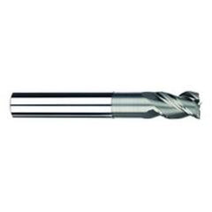 3/8" Dia. - 1/2" LOC - 4" OAL - 3 FL Carbide S/E HP End Mill-Uncoated - Caliber Tooling