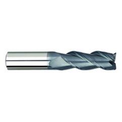 3/16" Dia. - 5/16" LOC - 2" OAL - .015 Radius 3 FL Carbide S/E HP End Mill-AlTiN - Caliber Tooling