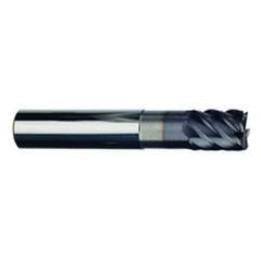 1/4" Dia. - 3/8" LOC - 2-1/2" OAL - 6 FL Carbide S/E HP End Mill-TiAlN-x - Caliber Tooling