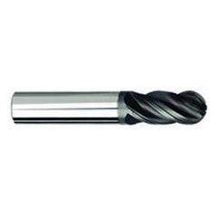 3/8" Dia. - 2-1/2" OAL - AlTiNX CBD-Ball End HP End Mill-4 FL - Caliber Tooling