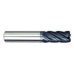 3/4" Dia. - 1-1/2" LOC - 4" OAL - .060 Radius 5 FL Carbide S/E HP End Mill-TiAlN - Caliber Tooling