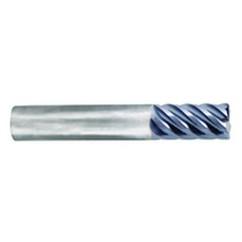 5/8" Dia. - 1-1/4" LOC - 3-1/2" OAL - .030 Radius 6 FL Carbide S/E HP End Mill-nACo - Caliber Tooling