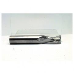 25mm Dia. x 100mm Overall Length 2-Flute Square End Solid Carbide SE End Mill-Round Shank-Center Cut-TiN - Caliber Tooling