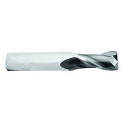 1 Dia. x 4 Overall Length 2-Flute .020 C/R Solid Carbide SE End Mill-Round Shank-Center Cut-TiN - Caliber Tooling