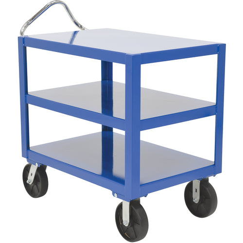 Heavy Duty Ergo Handle Cart 3Shelf 34 × 60 - Exact Industrial Supply