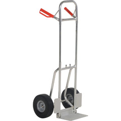 Fold-Down Aluminum Hand Truck-Blk Ureth - Exact Industrial Supply