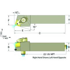 ADSRNL12-4B 3/4 x 3/4" LH Toolholder - Caliber Tooling