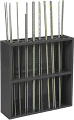 24-1/8 x 6-7/8 x 24'' - 18 Opening Threaded Rod Rack - Caliber Tooling