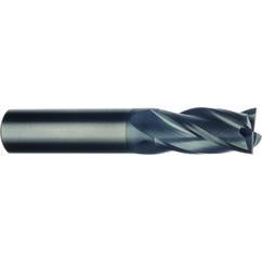 20mm Dia. x 104mm Overall Length 4-Flute Square End Solid Carbide SE End Mill-Round Shank-Center Cut-AlTiN - Caliber Tooling