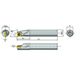 E16-SDXXL2-D20 Indexable Coolant Thru Boring Bar - Caliber Tooling