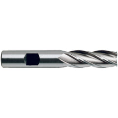 3/8″ × 3/8″ × 3/4″ × 2 1/2″ 4 Flute Square End HSSCo8 End Mill-Flat Shank - Uncoated - Caliber Tooling