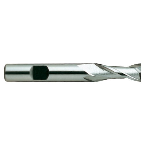 1/8″ × 3/8″ × 3/8″ × 2 5/16″ 2 Flute Square End HSS End Mill-Flat Shank - Caliber Tooling