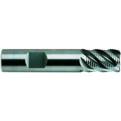 3/8 X 3/8 X 1/2 X 2 5Fl Stub SE Rougher.Carbide TiAlN-Futura Coated - Caliber Tooling