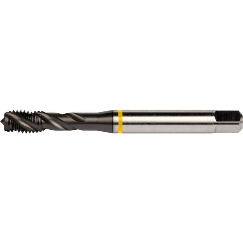 M14x1.5 HSS-E PM 3 Flute 6H 40 Degree Yellow Shark Machine Tap Spiral Flute-TiAlN/Top E-code # E764M14X1.5 - Exact Industrial Supply