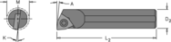 .563" Min - .500" SH - 6" OAL - Carbide Shank Boring Bar - Caliber Tooling