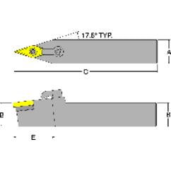 MVVNN16-4D - 1 x 1" SH Neutral - Turning Toolholder - Caliber Tooling