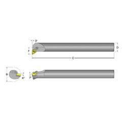 S24U-MDUNL-4 Left Hand 1-1/2 Shank Indexable Boring Bar - Caliber Tooling