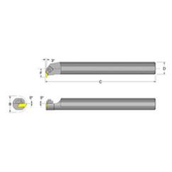 S24U-NER-3 1-1/2" SH; 14" OAL; RH- DorNotch Indexable Threading Boring Bar - Caliber Tooling