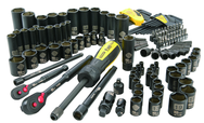 STANLEY® FATMAX® 1/4" & 3/8" Drive 141 Piece Matte Black Chrome Mechanic's Tool Set - Caliber Tooling